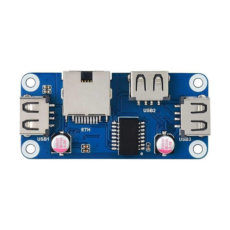 树莓派USB HUB扩展板 Raspberry Pi ZeroW/2W以太网USB集线器模块 - 图0