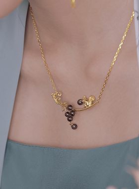 吾往松趣项链新中式国风锁骨链