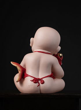 陶瓷摆件年年有余男孩小童子像