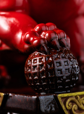 陶瓷摆件烈焰釉狮子客厅北京狮