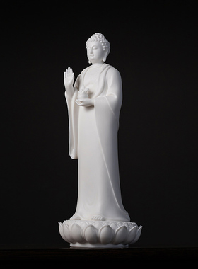 陶瓷摆件立莲座药师佛站像