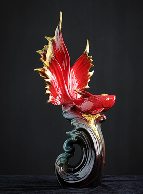 陶瓷摆件年年有余家居饰品