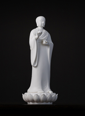 陶瓷摆件立莲座地藏王佛像