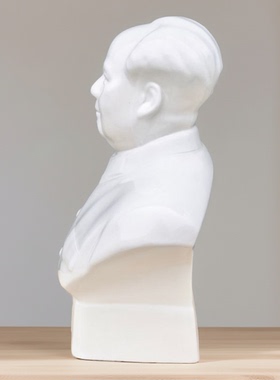 复古手工陶瓷毛主席半身像摆件