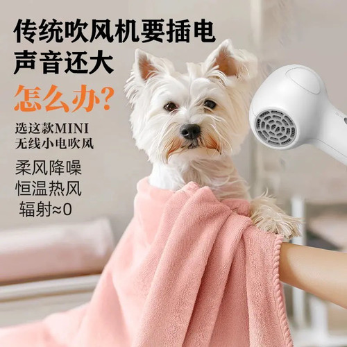 婴幼儿无线吹风机恒温暖风柔风护发吹屁屁宝宝电吹风静音便携神器 - 图1
