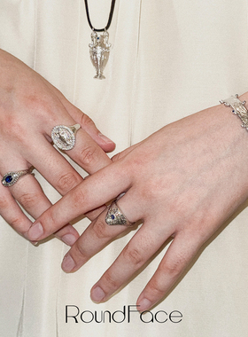 RoundFace Keystone拱心戒指轻奢复古设计感超精致戒指女原创设计