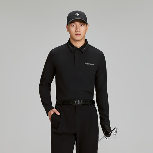 DESCENTEGOLF迪桑特高尔夫男士S-CORE防晒弹力长袖POLO衫秋冬新品 - 图2