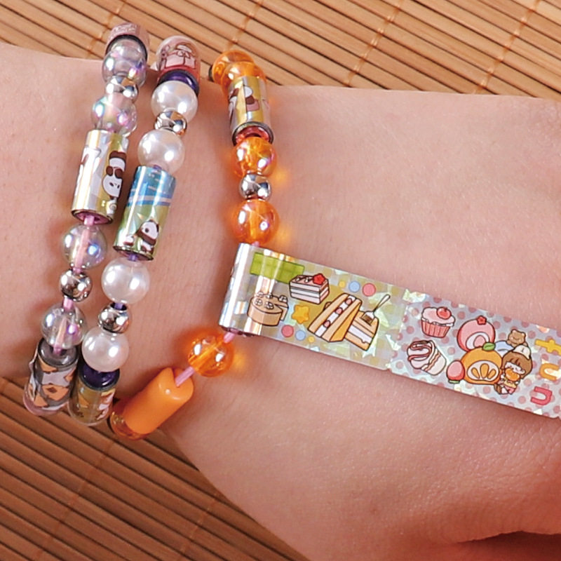 跨境爆款StickiRolls贴纸手链DIY贴纸手串串珠手环儿童玩具礼物,淘宝优惠券,粉丝福利购,淘宝优惠卷