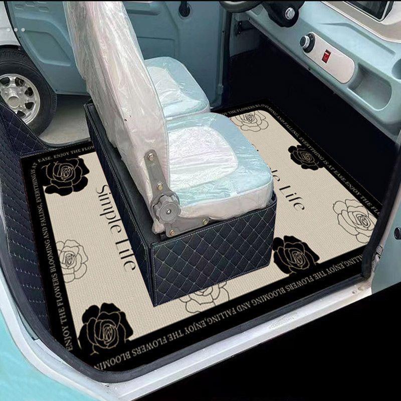 三轮车脚踏垫电动四轮脚垫防滑耐磨吸水通用封闭式可裁剪 - 图0