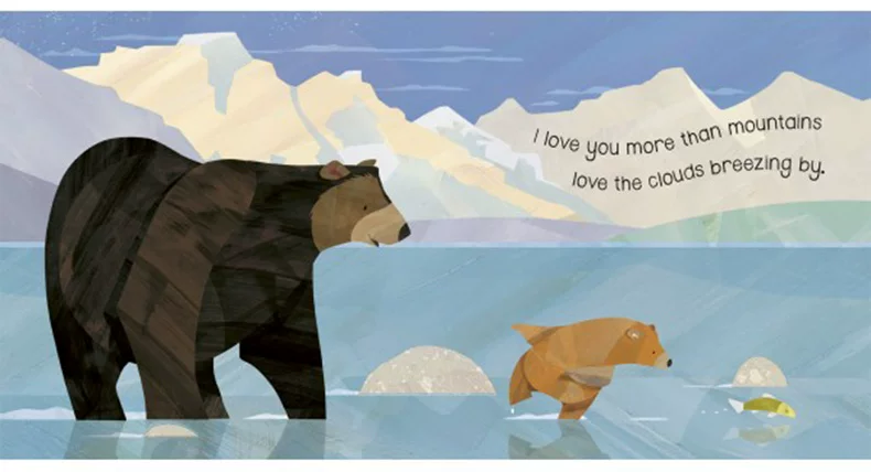 Импортированная английская оригинальная картинка книга: «I love you more and more loves your children's English enlightenment reading»