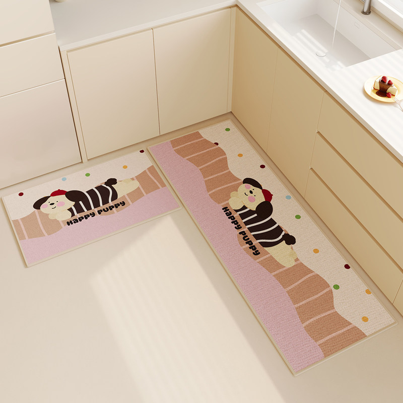 Cartoon cute kitchen floor mats special anti-slip floor mats