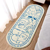 Cream style cute kitten bedroom bedside rug