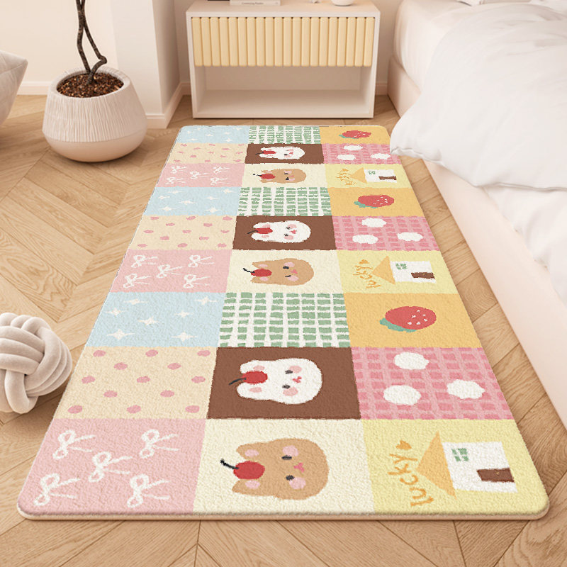 多巴胺地毯卧室床边毯儿童房间床前脚垫主卧卡通客厅防滑家用地垫,淘宝优惠券,粉丝福利购,淘宝优惠卷