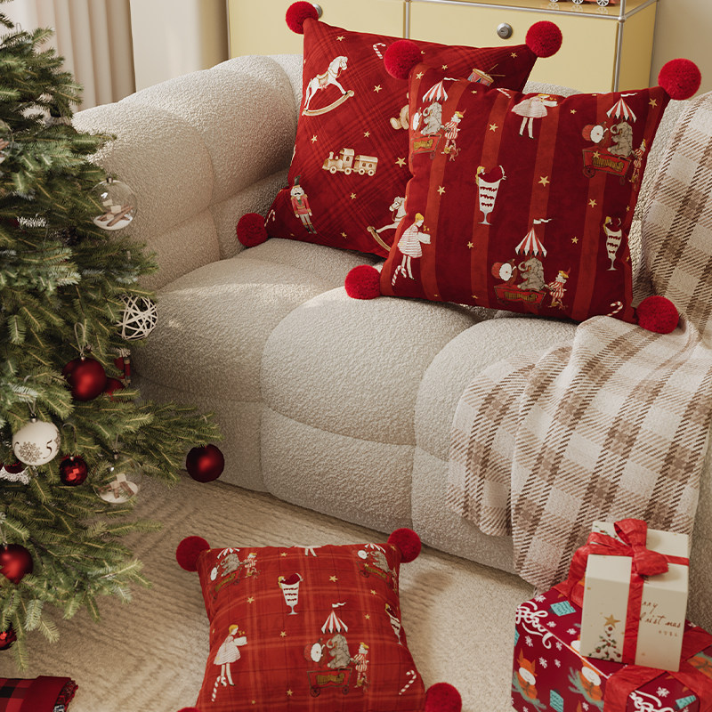 圣诞抱枕客厅沙发圣诞节装饰布置节日氛围感新年红色靠枕垫可拆洗,淘宝优惠券,粉丝福利购,淘宝优惠卷