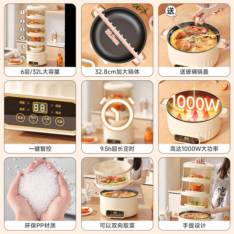 保温菜罩多层家用餐桌罩子可电加热智能盖菜罩饭菜保温罩,淘宝优惠券,粉丝福利购,淘宝优惠卷