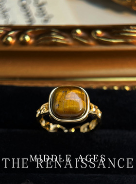 宫廷夜宴~vintage中古风珐琅滴釉戒指复古文艺食指戒小众轻奢手饰