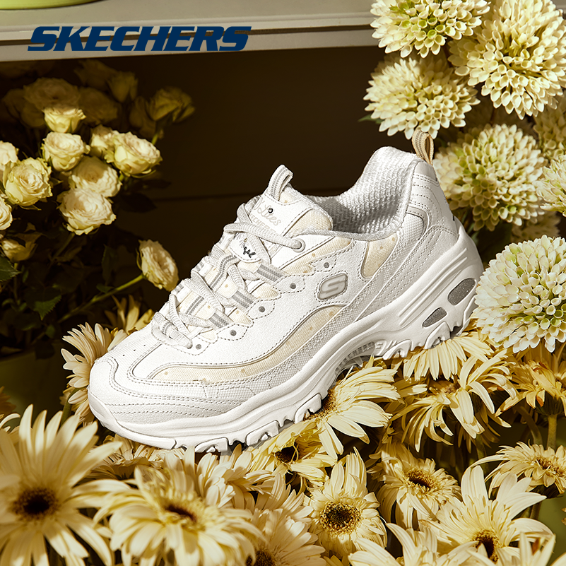 【赵露思同款】Skechers斯凯奇fafa熊小雏菊老爹鞋女鞋刺绣运动鞋 - 图1