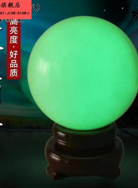 夜光石头萤光石发光宝石夜明珠鱼缸月光儿童玩具桌面装饰摆饰散珠