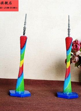 世界知名地标模型广州塔小蛮腰模型金属工艺品家居摆件旅游纪念品