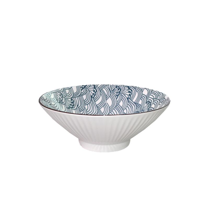 斗笠碗4只装日式陶瓷家用拉面碗大号面碗泡面碗8英寸汤碗北欧餐具 - 图0