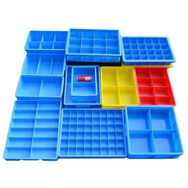 Four-grid parts box plastic thickened components turnover box screw hardware storage box 4-grid tool classification box
