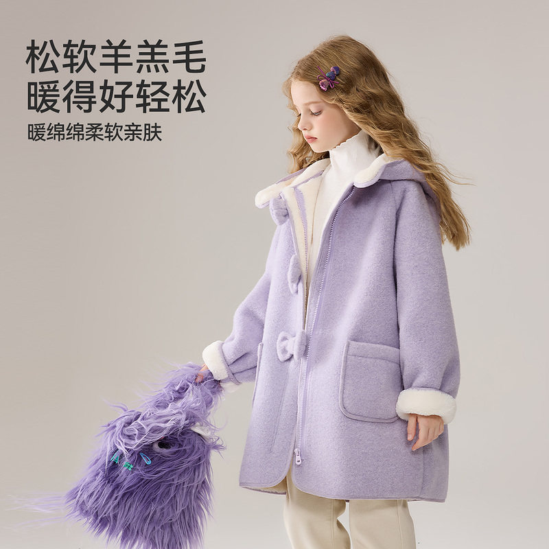 ask新年拜年服儿童外套2025冬季新款女童羊羔毛雪尼尔大衣,淘宝优惠券,粉丝福利购,淘宝优惠卷