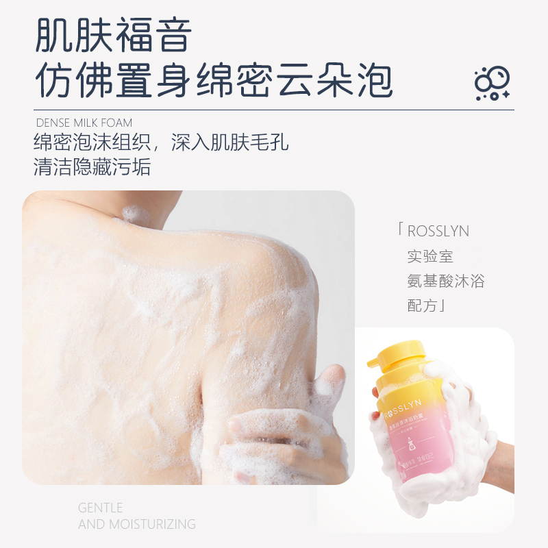 ROSSLYN丝滑沐浴奶蜜COCO沐浴露女持久留香氨基酸香水沐浴乳2瓶装