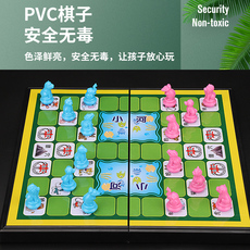 Джунгли 斗兽棋磁力儿童益智磁石立体动物棋象狮虎豹狗猫鼠豪华版80后怀旧