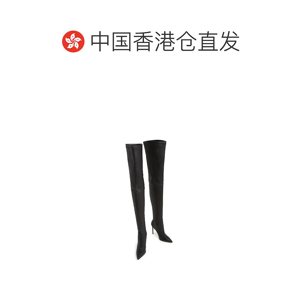 香港直邮Stuart Weitzman 尖头高跟长筒靴 SC294SRLBLK