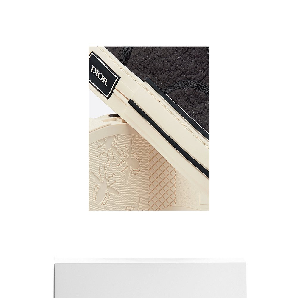 香港直邮Dior Homme logo徽标印花高帮休闲运动鞋 3SH118ZBK系带-图3