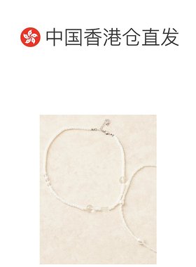 香港直邮ASOS 男士 设计人造珍珠珊瑚色项链(2件套)(白色)