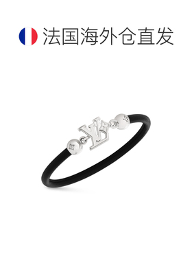 1h可退 欧洲直邮LV路易威登 Flower Hook系列男士黑色牛皮logo标