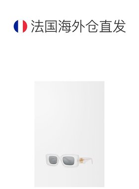 1h可退 欧洲直邮Loewe罗意威 女士白色醋酸纤维矩形太阳镜