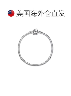 1h可退 【美国直邮】Pandora 复仇者联盟标志扣纯银蛇链手链 饰品