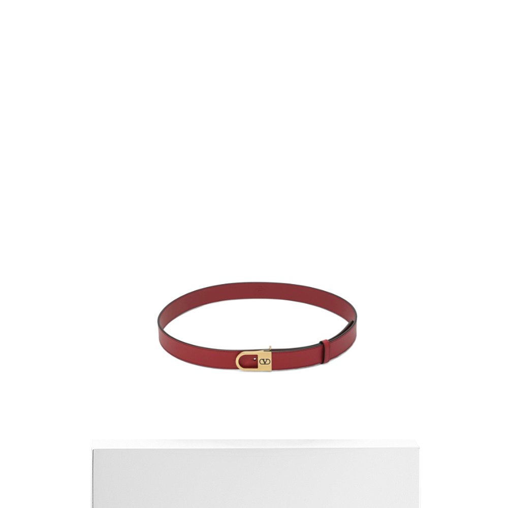 香港直邮valentino 华伦天奴 女士 Volgo 标志红色皮带 7W0T0ST8J - 图3