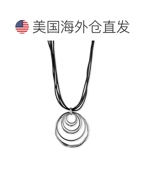 【美国直邮】Anne Klein|银色轨道吊坠项链