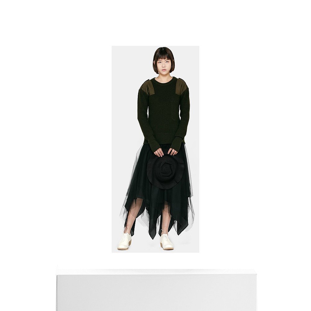 香港直邮Marc Le Bihan Green   Black Danseuse Sweater Dress 2 - 图3