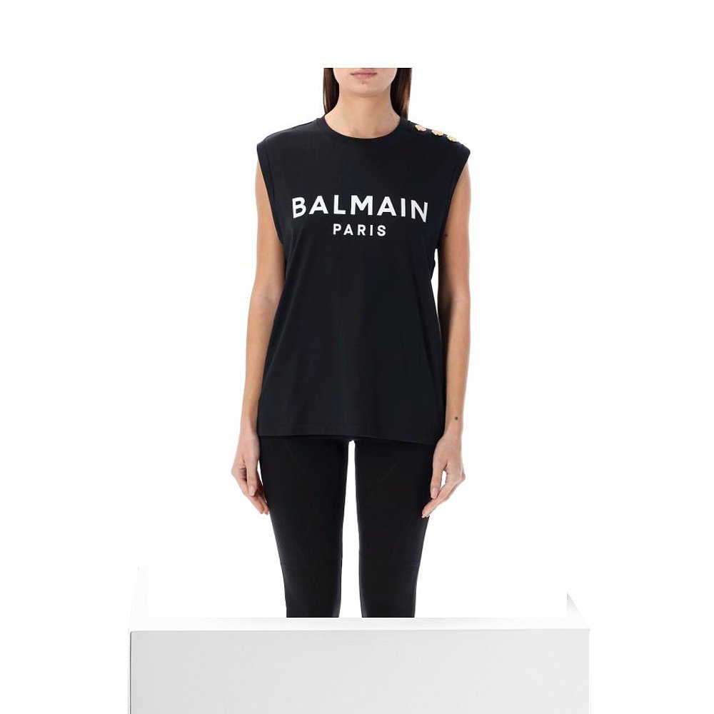 韩国直邮BALMAIN24SS短袖T恤女24PCF1ED001BB02 EABNERO - 图3