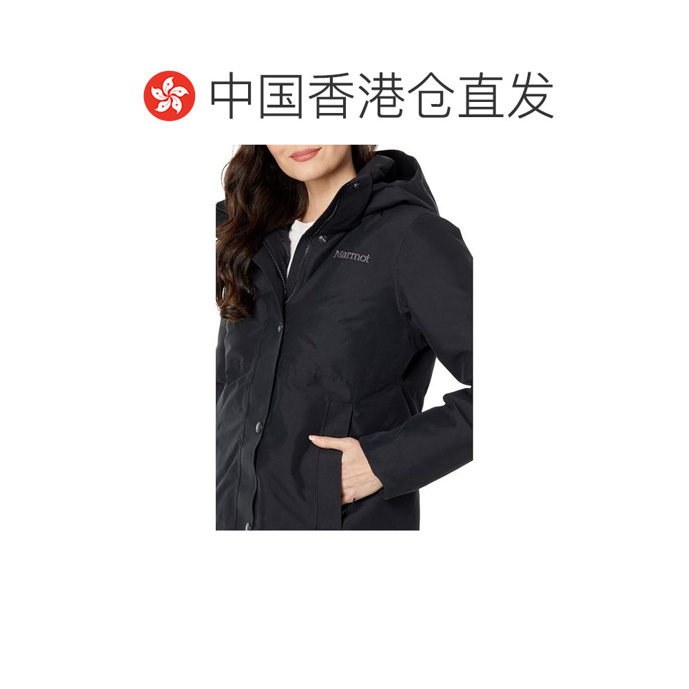 1h可退 香港直邮marmot 土拨鼠 女士 Chelsea 大衣 black黑色 舒,淘宝优惠券,粉丝福利购,淘宝优惠卷