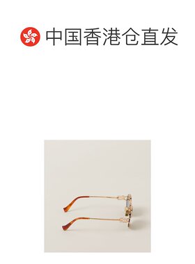 香港直邮Miu Miu 徽标太阳镜 SMU52YE7OEC054缪缪户外复古配饰