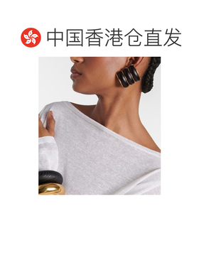 香港直邮Alaïa 女士 Bumper 木制夹式耳环 brown【付后1h可退】