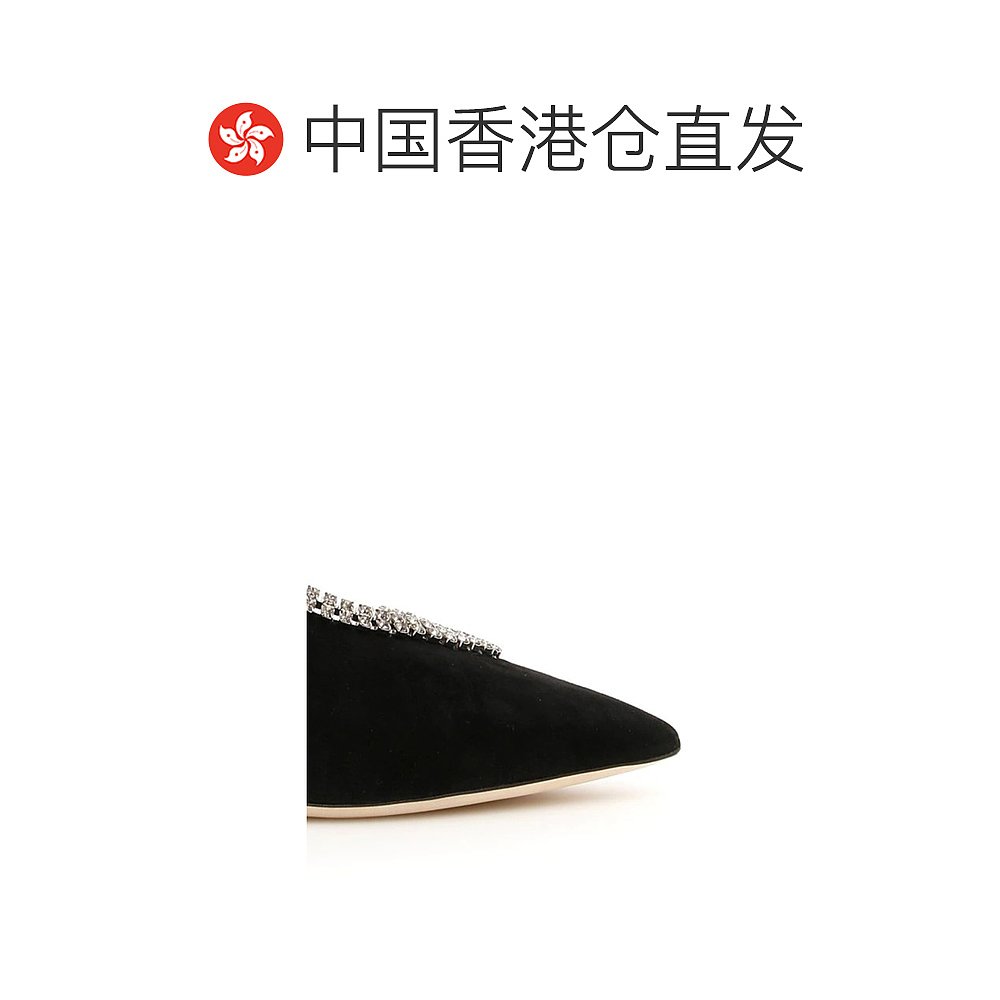 香港直邮Jimmy Choo 水晶装饰高跟鞋 LILIAN100URMBLK尖头浅口 - 图1