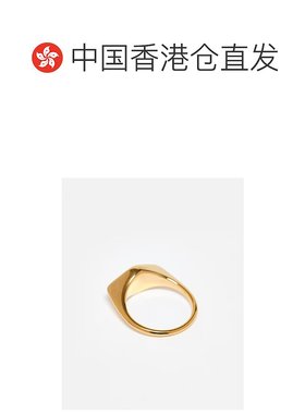 香港直邮ASOS 女士 Curve signet 防水不锈钢设计色调戒指(金色)