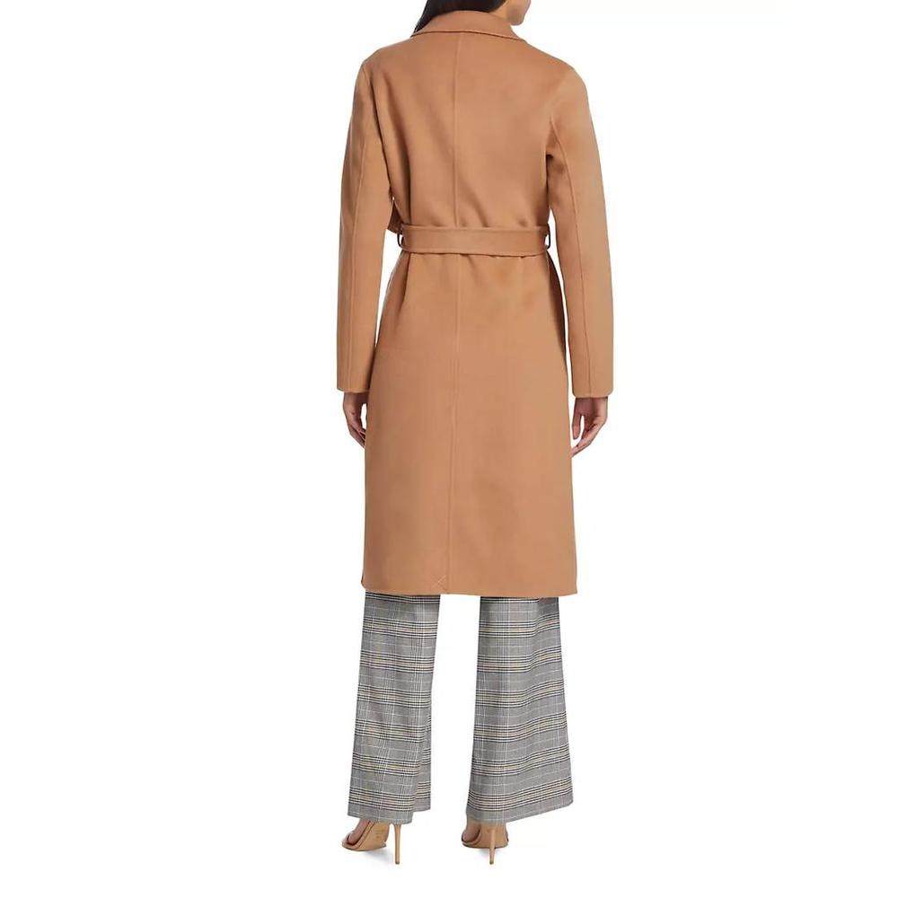 1h可退 【美国直邮】Elie Tahari Nora腰带羊毛混纺裹身外套 女装,淘宝优惠券,粉丝福利购,淘宝优惠卷