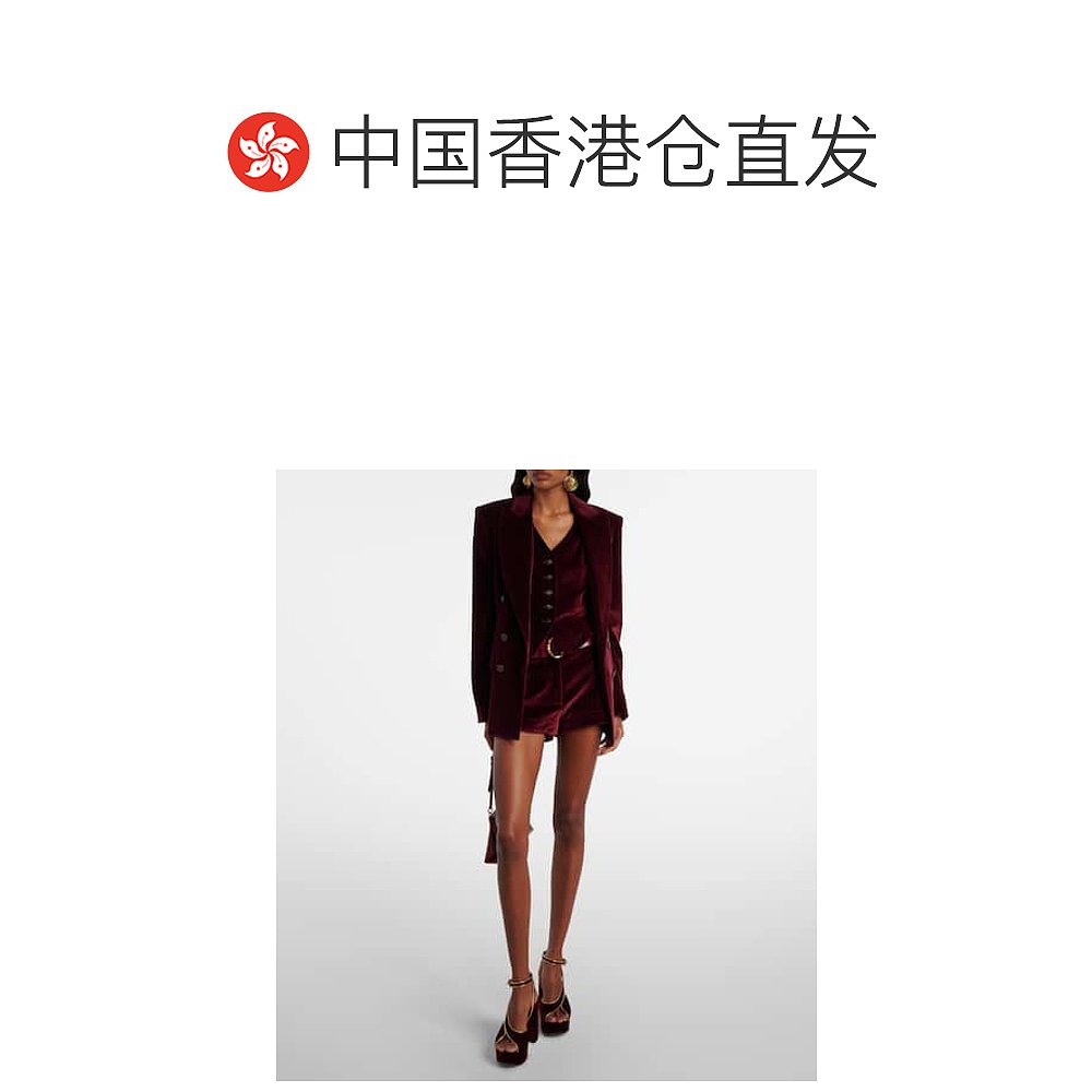 香港直邮Etro 艾特罗 女士 120 天鹅绒防水台凉鞋单鞋 - 图1