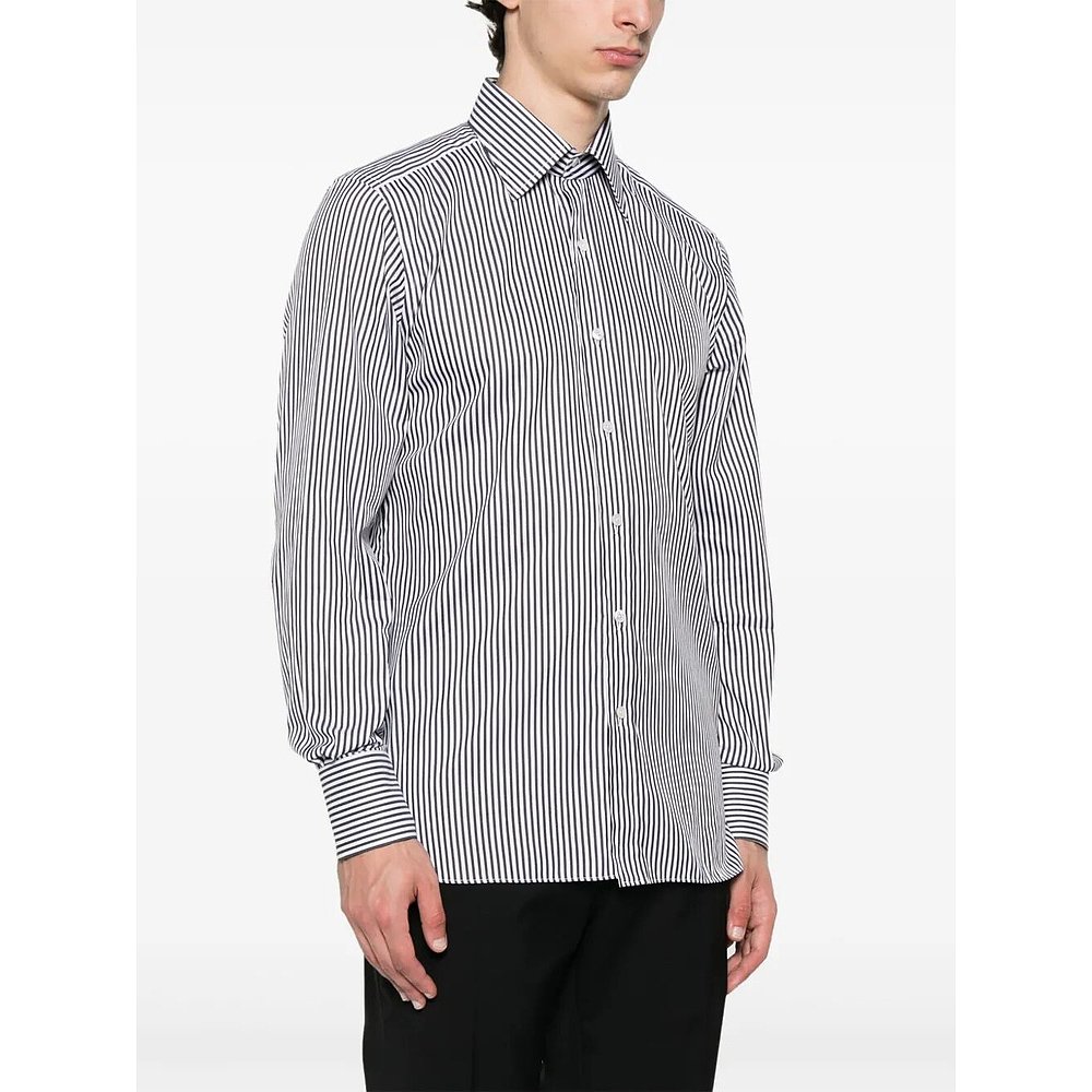 1h可退 香港直邮Tom Ford 汤姆·福特 男士 修身条纹衬衫 HSBC01C - 图2