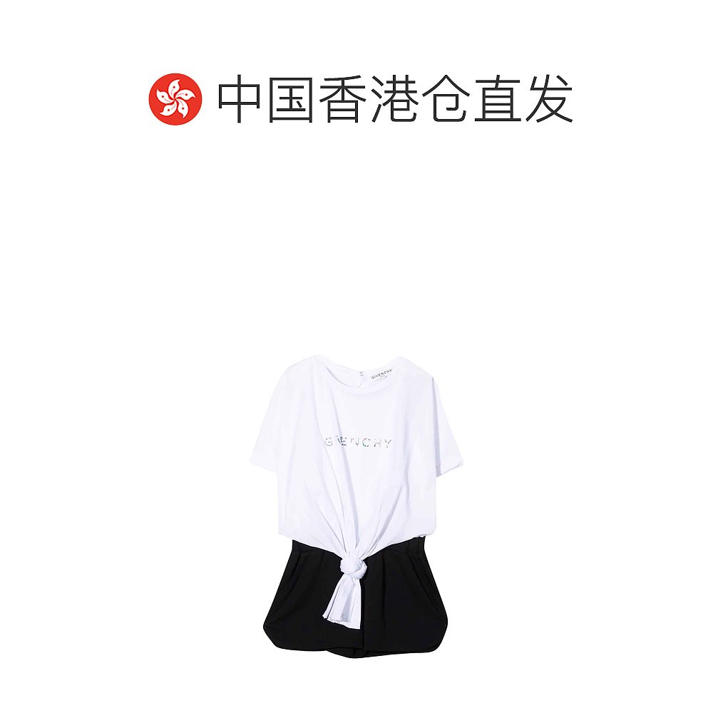 香港直邮GIVENCHY 女童拼色连衣裙 H14145-M41 - 图1