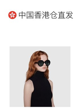 Gucci 黑色圆框太阳镜 691295J0740古驰