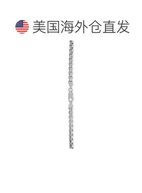 【美国直邮】Macy's|圆形方形链环 22 英寸纯银项链