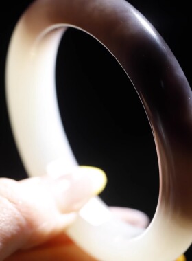 天然冰种淡紫玉石平安镯手镯女款